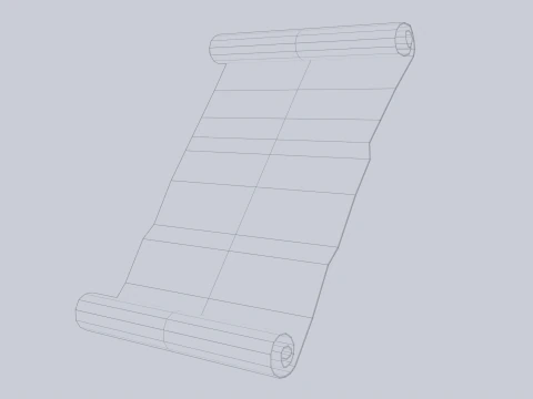Fantasy scroll 3D Model