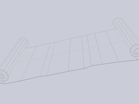 Fantasy scroll 3D Model