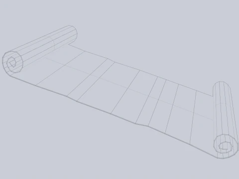 Fantasy scroll 3D Model