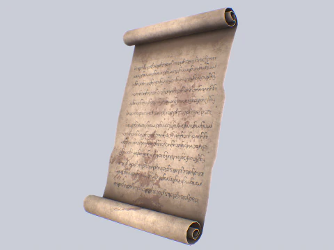 판타지 스크롤 컬렉션 3D 모델