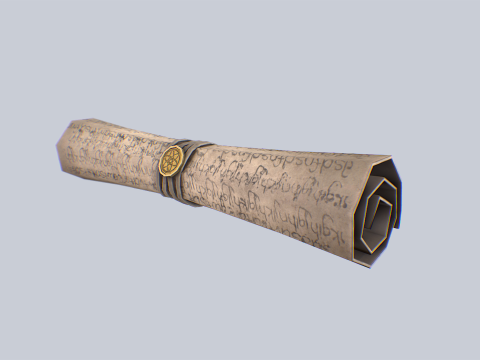 Fantasy scroll collection Modelo 3D