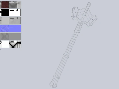 Gada tumpul Model 3D