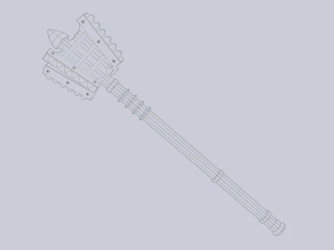 Gada tumpul Model 3D