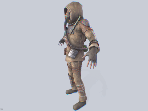 Post apocalypse character Modelo 3D