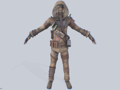 Post apocalypse character Modelo 3D