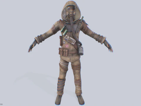 Post apocalypse character 3D Model