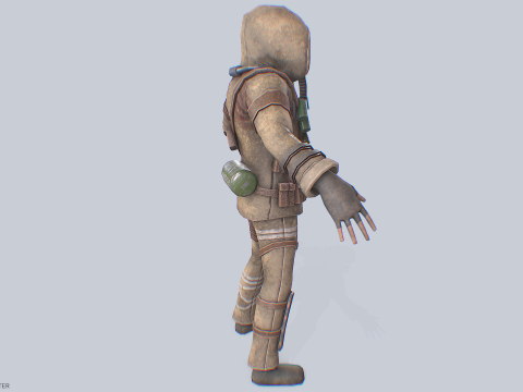 Post apocalypse character Modelo 3D