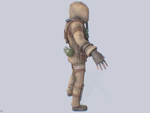 Post apocalypse character 3D Model