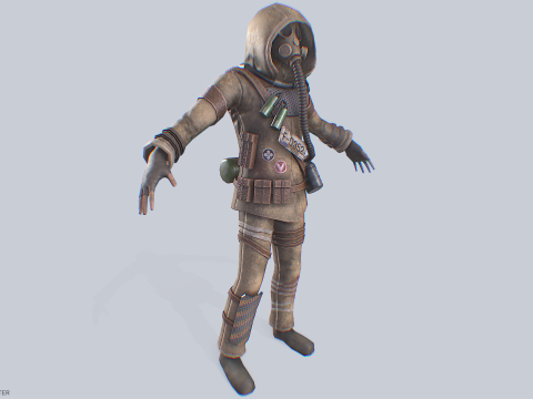 Post apocalypse character Modelo 3D