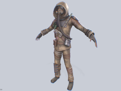 Post apocalypse character Modelo 3D