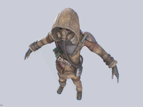 Post apocalypse character 3D Model