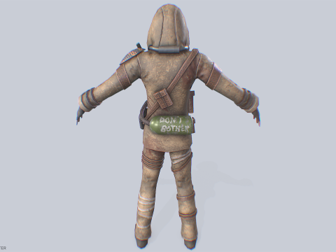 Post apocalypse character Modelo 3D