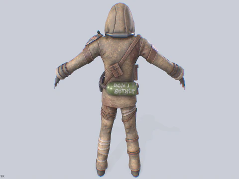 Post apocalypse character 3D Model