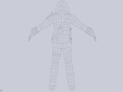 Post apocalypse character 3D Model