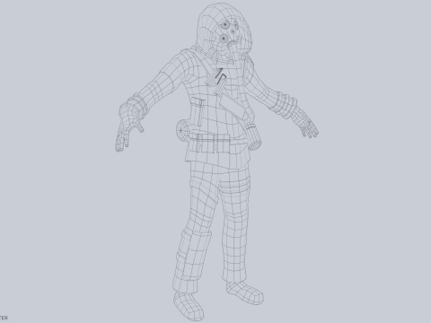 Post apocalypse character Modelo 3D