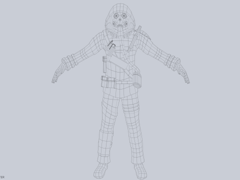 Post apocalypse character Modelo 3D