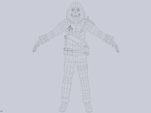 Post apocalypse character 3D Model