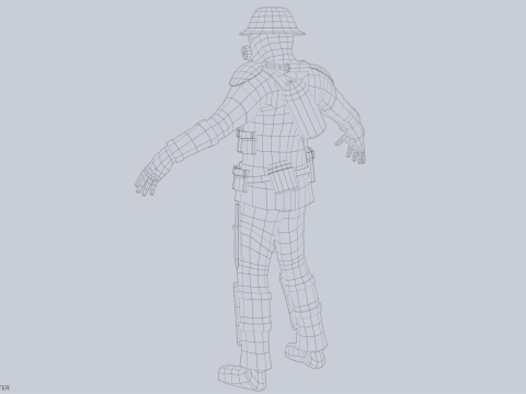 Post apocalypse character Model 3D