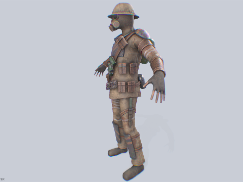 Post apocalypse character Model 3D
