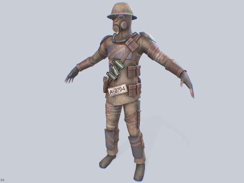Post apocalypse character Model 3D