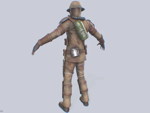 Post apocalypse character 3D Model