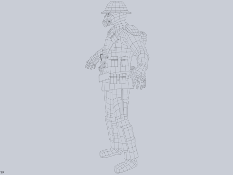 Post apocalypse character Model 3D
