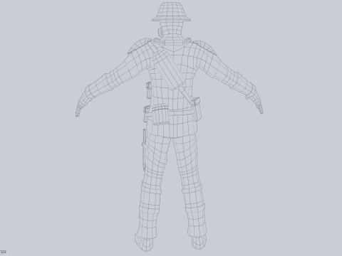 Post apocalypse character Model 3D