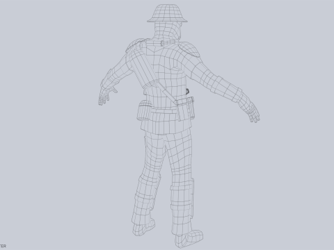 Post apocalypse character Model 3D