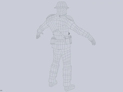 Post apocalypse character 3D Model