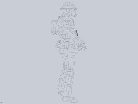 Post apocalypse character Model 3D