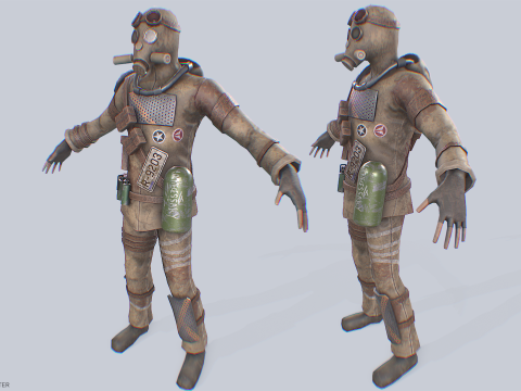Post apocalypse character 3D Model