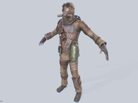 Post apocalypse character 3Dモデル