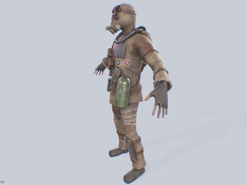 Post apocalypse character 3Dモデル