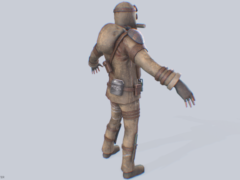 Post apocalypse character 3Dモデル