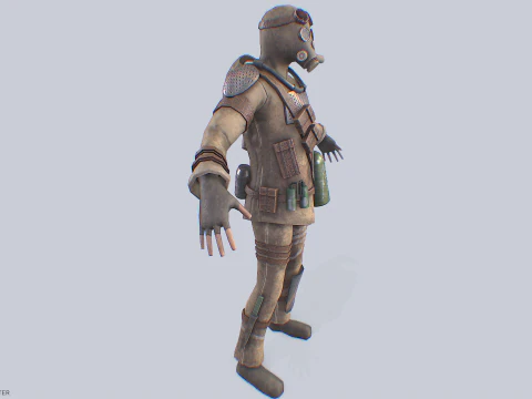 Kıyamet sonrası karakteri 3D Model