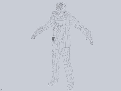 Post apocalypse character 3Dモデル