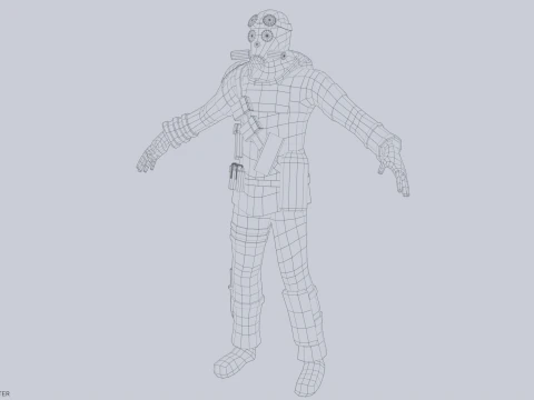 Kıyamet sonrası karakteri 3D Model