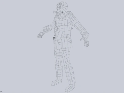 Kıyamet sonrası karakteri 3D Model