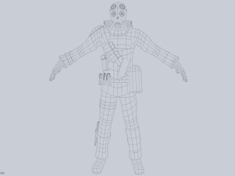 Post apocalypse character 3Dモデル