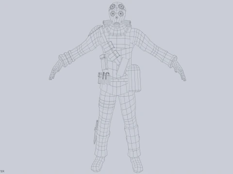 Kıyamet sonrası karakteri 3D Model