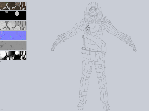 Post apocalypse character collection 3Dモデル