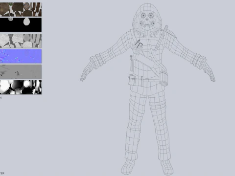 Karakterverzameling na de Apocalyps 3D Model