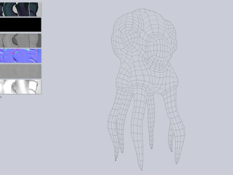 Criatura levitando Modelo 3D
