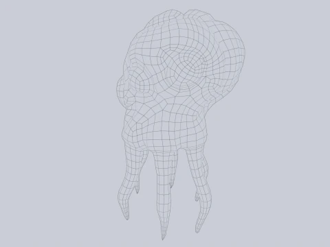 Criatura levitando Modelo 3D