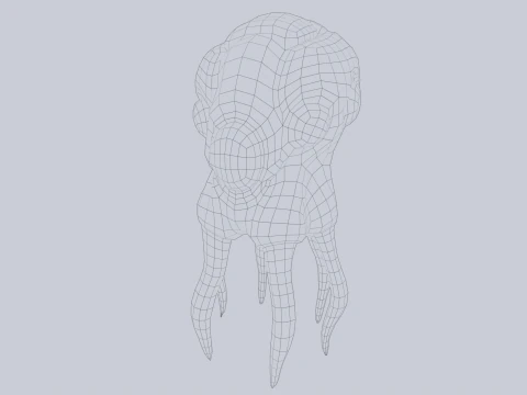 Criatura levitando Modelo 3D