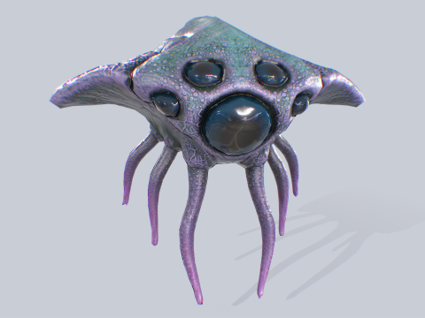 Levitating creature collection 3D 模型
