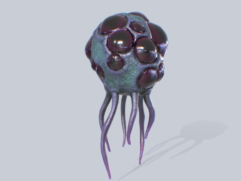 Levitating creature collection 3D 模型