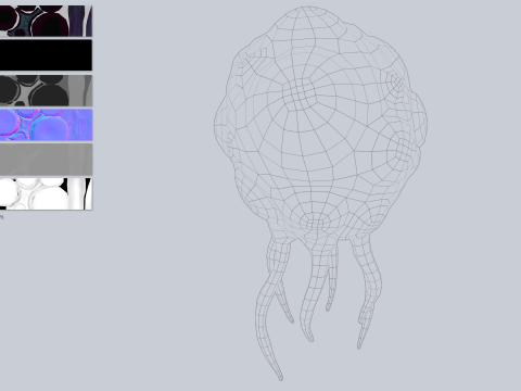 Levitating creature collection 3D 模型