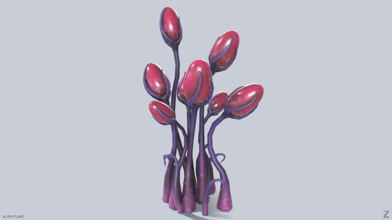 Alien plant Modèle 3D .c4d .max .obj .3ds .fbx .stl .blend 