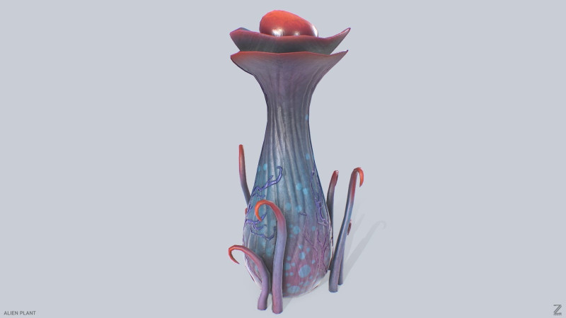 Alien plant 3D 모델 .c4d .max .obj .3ds .fbx .stl .blend 